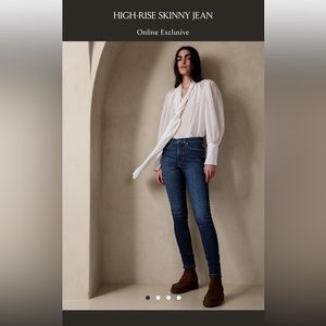 Banana Republic high-rise skinny soft rinse 27